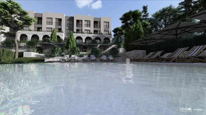 Apartments in Kavač in a complex with a pool